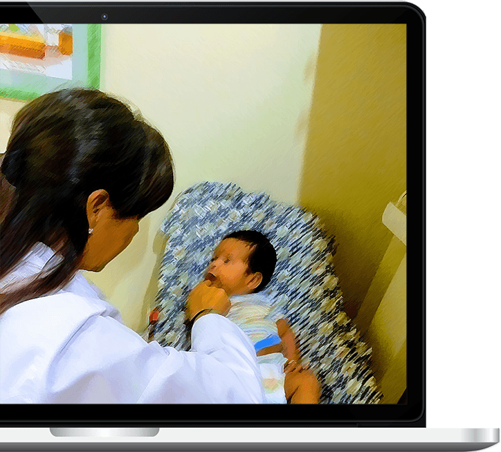 Dra and baby in macbook screen Dra and baby in macbook screen